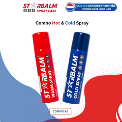 Combo Xịt Nóng & Xịt Lạnh Starbalm, Dùng Trước - Trong - Sau Khi Vận Động