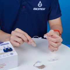 Máy Trợ Thính Đeo Tai Pin Sạc (1 Cặp) BioHealth Jh-338-C1, Âm Thanh Rõ, Thoải Mái Đeo Cả Ngày