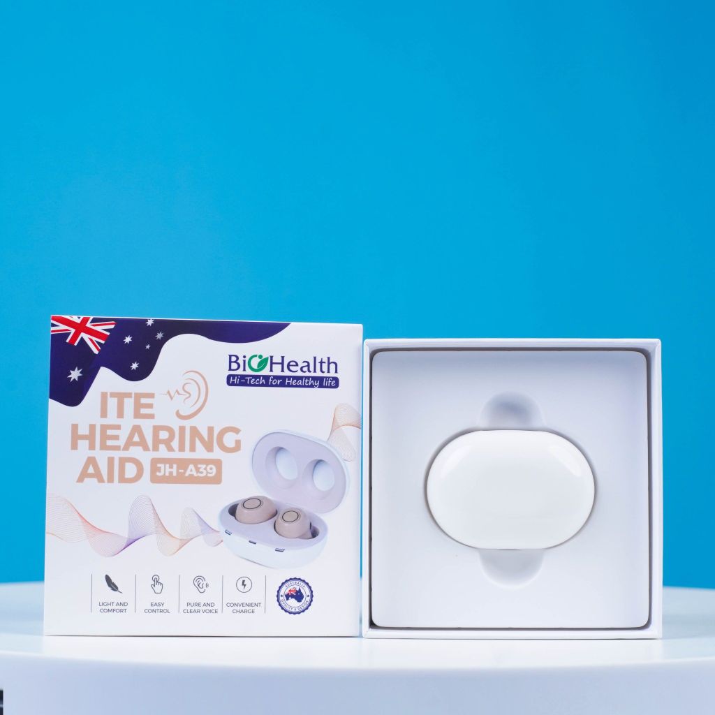 Máy Trợ Thính Đeo Trong Tai (Ite) BioHealth Jh-A39 Nhỏ Gọn, Dễ Đeo, Sử Dụng Pin Sạc Tiện Lợi