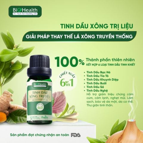 Tinh Dầu Xông Trị Liệu BioHealth Hỗ Trợ Giải Cảm Giảm Căng Thẳng 10ml