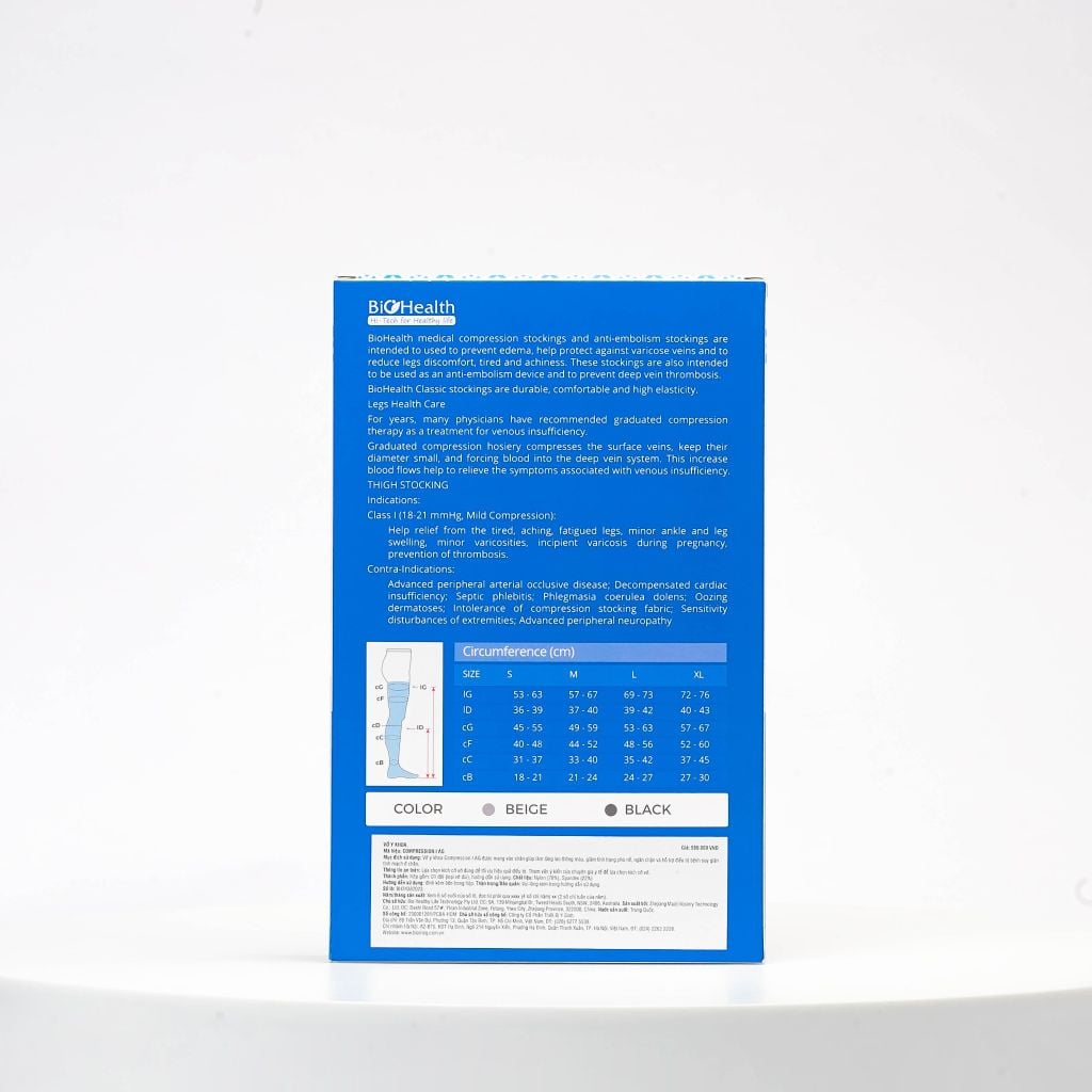 VỚ ĐÙI Y KHOA BIOHEALTH COMPRESSION I AG