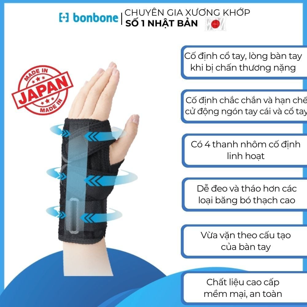 Đai Bó Cố Định Cổ Tay A WRIST GUARD Khi BỊ Chấn Thương bonbone Nhật Bản