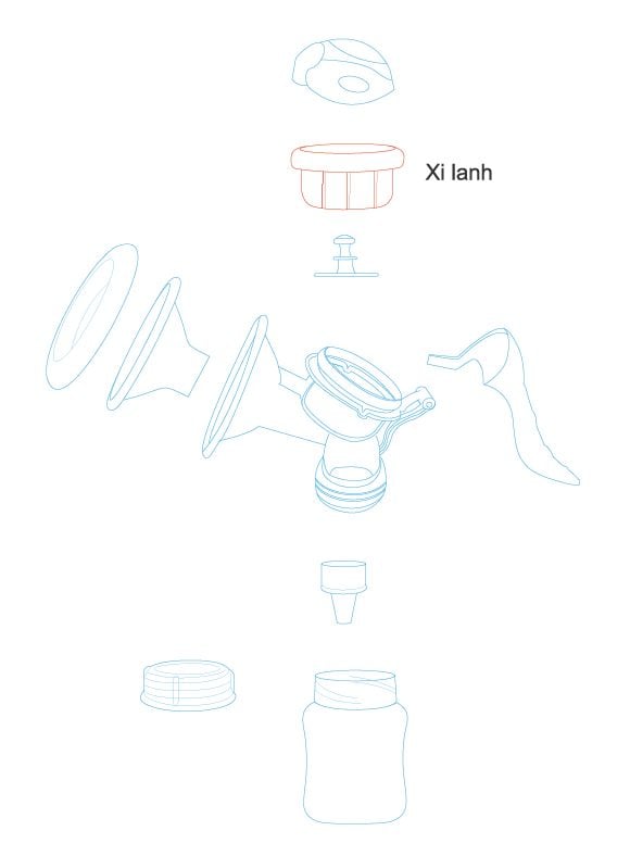 Phụ Kiện Dụng Cụ Hút Sữa Cơ SANITY AP154-AM