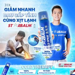 Bộ Starbalm Gồm 3 Sản Phẩm Xịt Lạnh, Kem Xoa Bóp và Ống Hít Mũi Starbalm