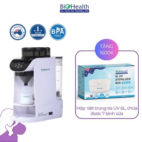 Máy Pha Sữa Bột Tự Động Biohealth BH6000 Pha Sữa Bột Nhanh Chỉ 10s, Không Vón Cục, Có App Mobile Điều Khiển Từ Xa