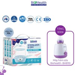 Máy Tiệt Trùng Diệt Khuẩn ANION & Sấy Khô Biohealth BH8920, Có Thêm Tính Năng Hâm Nóng Thức Ăn, Hấp