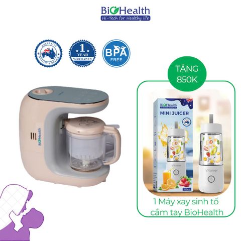 Máy Làm Thức Ăn Dặm Đa Năng Biohealth BH003, Hấp, Xay, Rã Đông, Khử Trùng