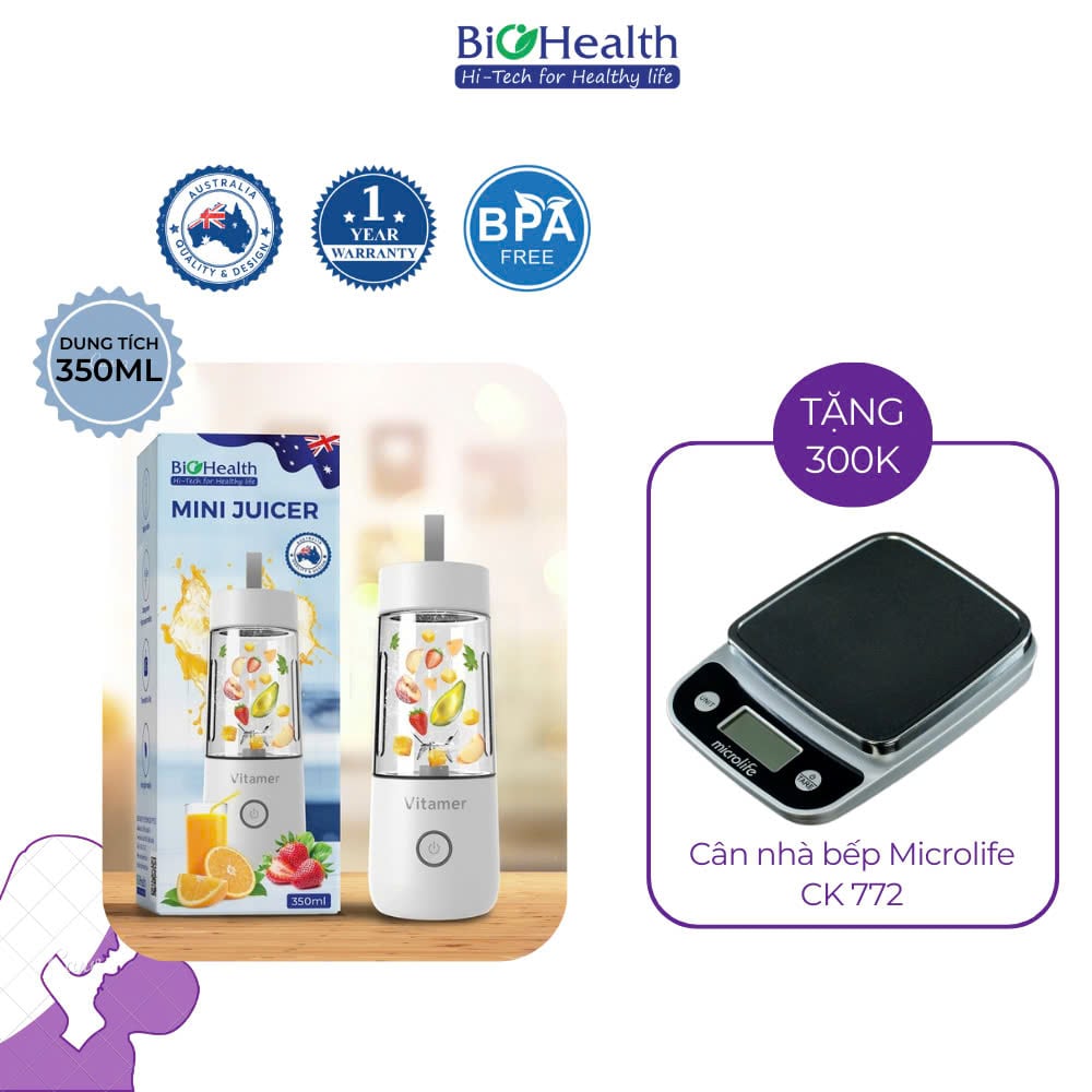 Máy Xay Sinh Tố Cầm Tay Biohealth Mini Juicer