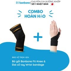 Combo Bó Gối Fit Knee Và Đai Cố Định Cổ Tay Wrist Bandage