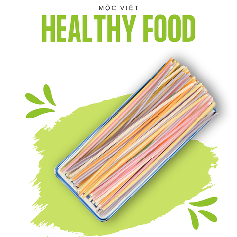  Bánh canh ống rau củ ngũ sắc gói 500g 