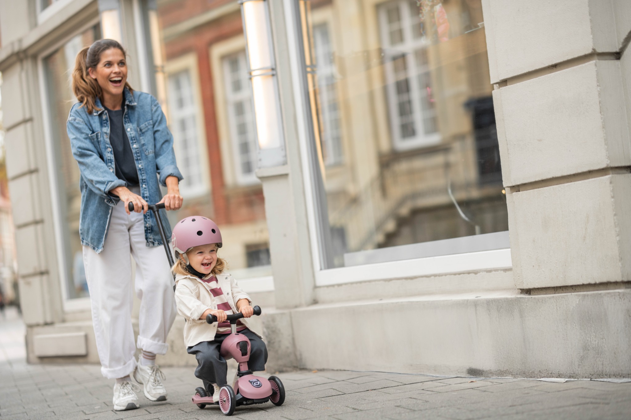 Scoot & Ride Highwaykick 1 Push And Go - 2-in-1 Ride-On & Scooter, verstelbaar stuur, transformatie met 1 klik, antislip voetplaat, licht en duurzaam, staal