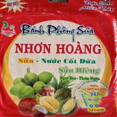  Bánh phồng sữa Cốt Dừa Sầu Riêng (Nhơn Hoàng) 