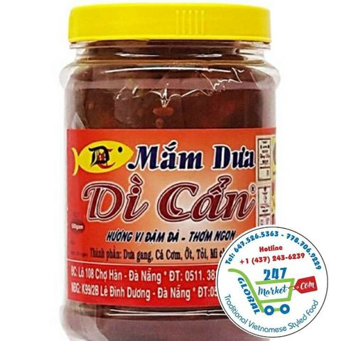  mắm dưa cà dì cẩn* 