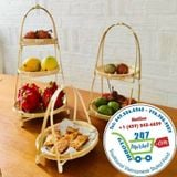  Mẹt tre tầng đựng đồ ăn trang trí 