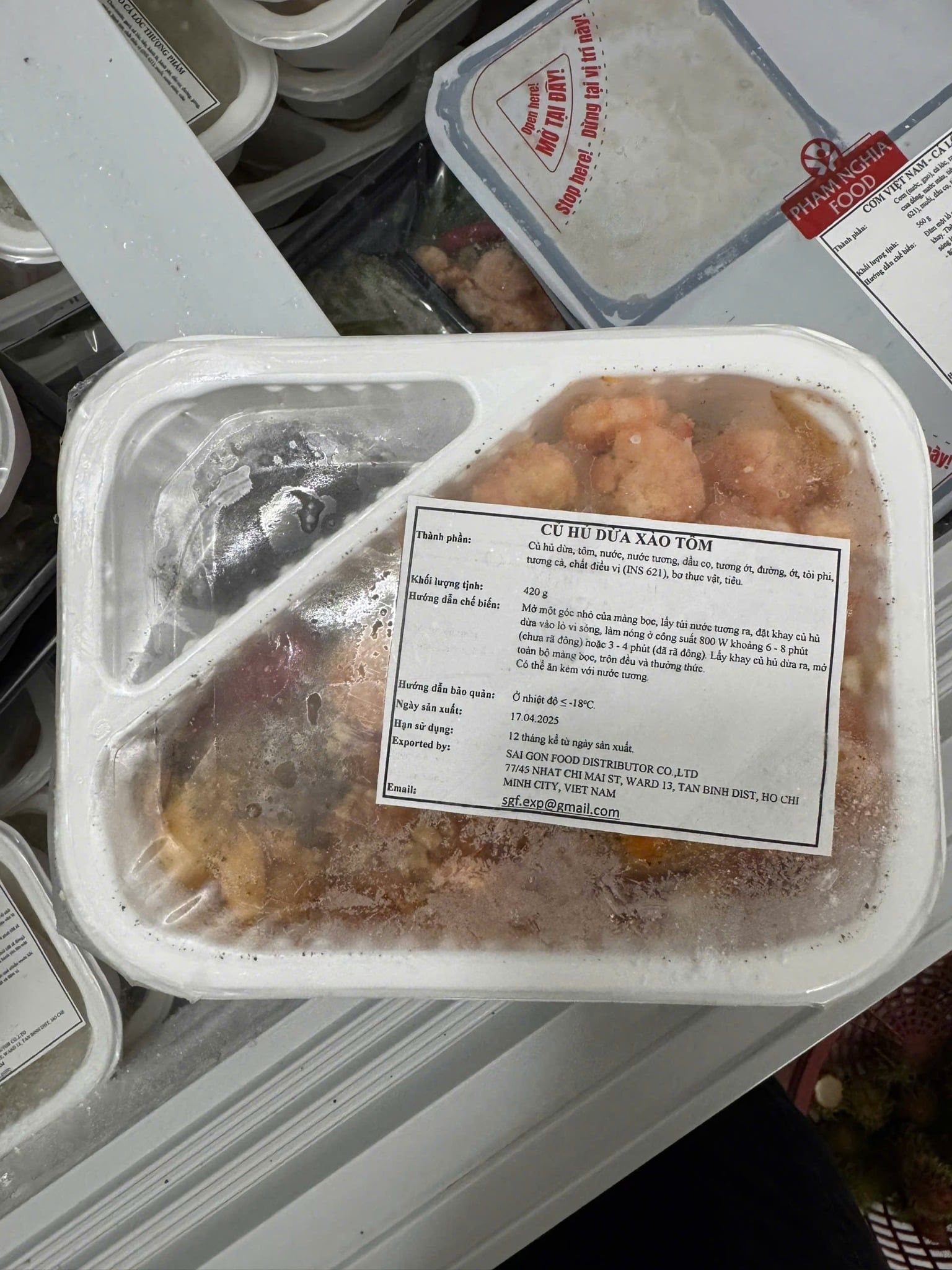  Củ hủ dừa xào tôm 