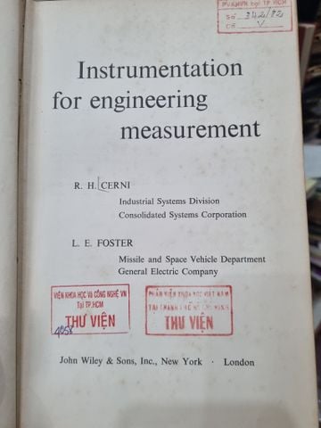  Instrumentation for Engineering Measurement - R. H. Cerni & L. E. Foster 