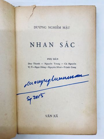 Nhan Sắc - Dương Nghiễm Mậu ( có chữ ký tác giả )