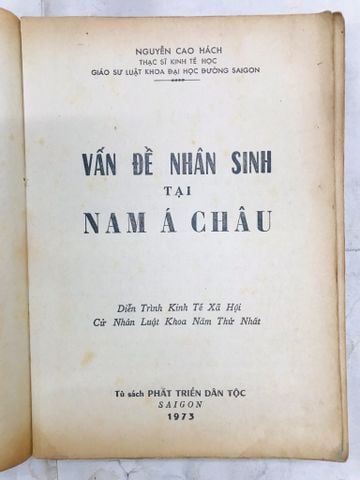  Vấn đề nhân sinh tại nam á châu - Nguyễn Cao Hách 