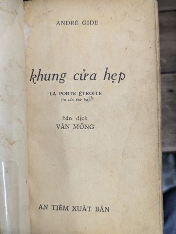  KHUNG CỬA HẸP  - ANDRÉ GIDE ( BÙI GIÁNG DỊCH ) 