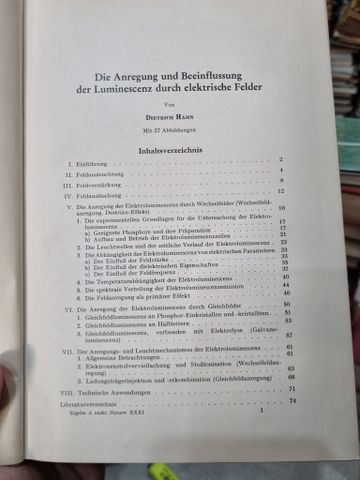  Ergebnisse Der Exakten Naturwissenschaften : Einunddreissigster band 