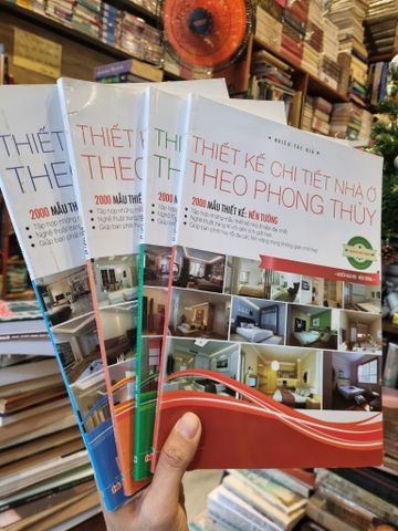  Thiết Kế Chi Tiết Nhà Ở Theo Phong Thủy : Bộ 4 Cuốn (Quyển Đỏ - Quyển Cam - Quyển Xanh lá cây - Quyển Xanh da trời) 