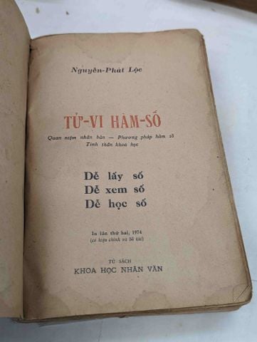  Tử Vi Hàm Số - Nguyễn Phát Lộc bản gốc xưa trước 1975 