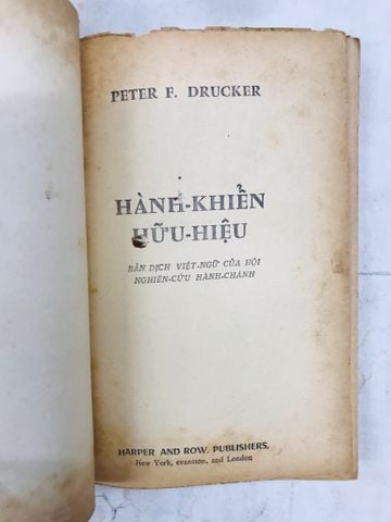 Hành khiển hữu hiệu - Peter F. Drucker