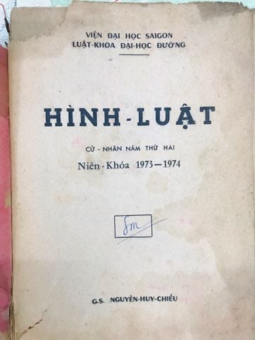 Hình Luật - Nguyễn Huy Chiểu niên khoá 1973-1974