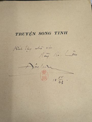 TRUYỆN SONG TINH - NGUYỄN HỬU HÀO ( ĐÔNG HỒ KHẢO CỨU VÀ SAO LỤC ) ( SÁCH CÓ CHỮ KÝ CỦA DỊCH GIẢ ĐÔNG HỒ TẶNG BÀNG BÁ LÂN )