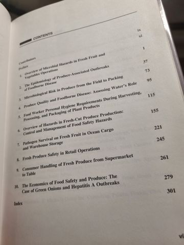  MICROBIAL HAZARD IDENTIFICATION IN FRESH FRUITS AND VEGETABLES (EDITED BY JENNYLYND JAMES) 