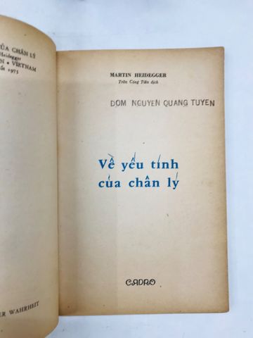 Về yếu tính của chân lý - Martin Heidegger