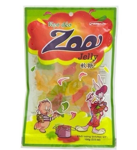 Kẹo dẽo Zoo áo dầu túi 100 gam