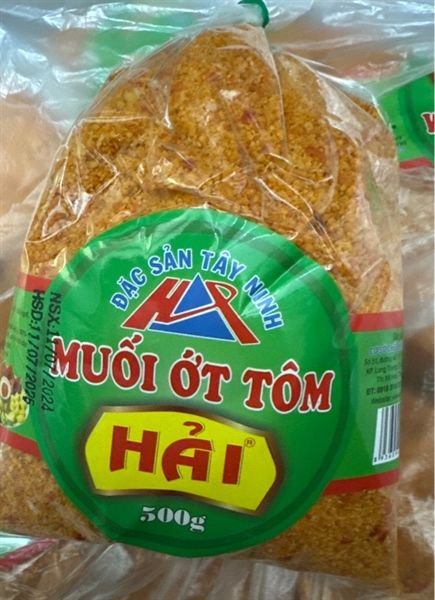 MUỐI ỚT TÔM HẠT TO HẢI 500g