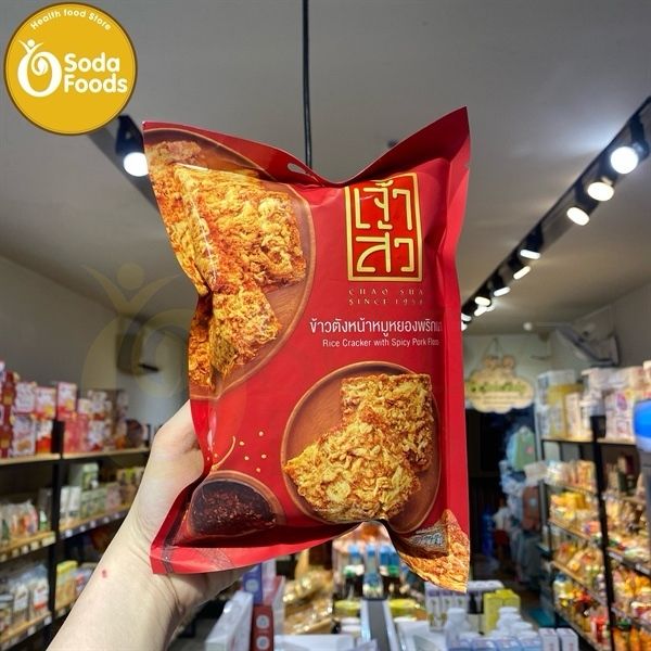 Chaosua cơm cháy chà bông heo cay 30g rice Cracker with spicy pork floss