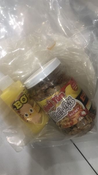 COMBO HŨ MUỐI TÔM + bơ chai