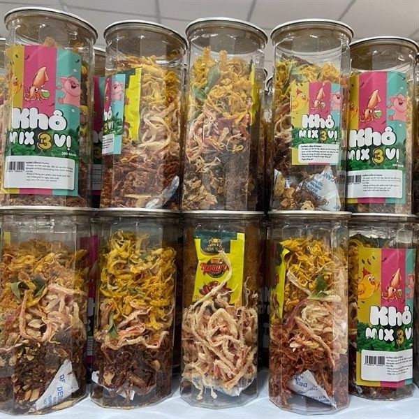 Khô mix 3 vị hủ pet 930ML 300G