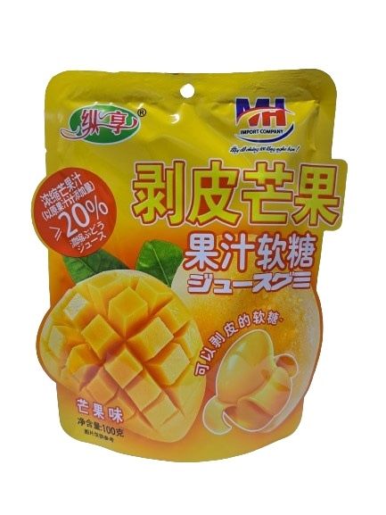 MH kẹo dẻo lột vị xoài 100g Mango jelly