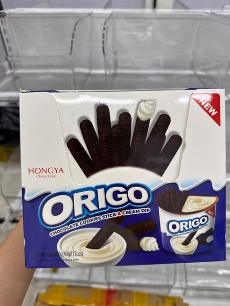Bánh que chấm kem origo philippin