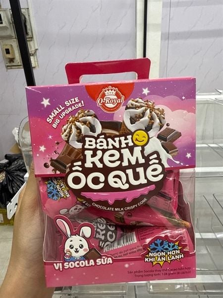 Bánh kem ốc quế 128g hộp