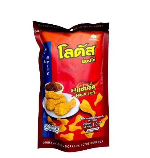 Lotus Dorkbua bánh que đùi gà vị cay 110g hot & spicy drumstick