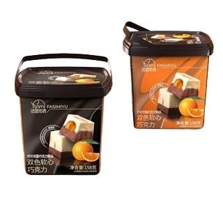 Taiwan food socola sữa chua nhân cam 158g orange yogurt chocolate