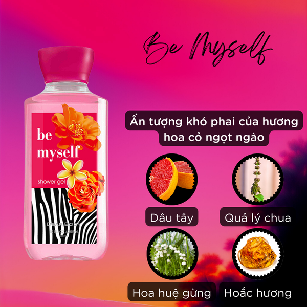  Sữa Tắm Nước Hoa Be Myself Shower Gel - Dưỡng Ẩm Thơm Lâu 295ml 