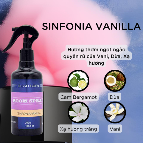  Nước Hoa Xịt Phòng Sinfonia Vanilla Room Spray 300ml 