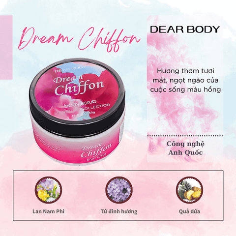  Tẩy Tế Bào Chết Toàn Thân Dream Chiffon Body Scrub 350ml 