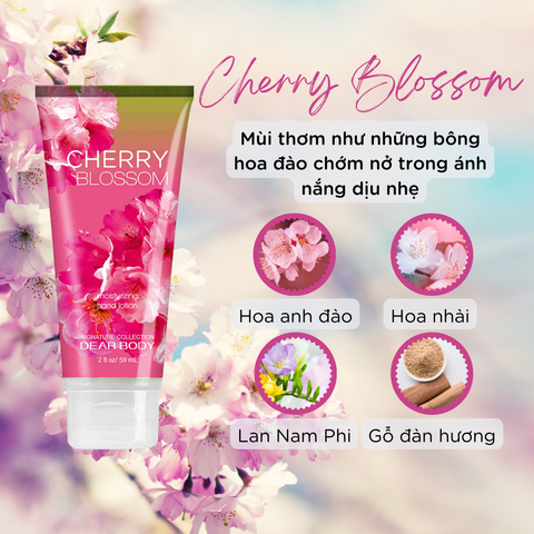  Kem Dưỡng Da Tay Nước Hoa Cherry Blossom Hand Lotion - Thơm Lâu Mềm Mịn 59ml 