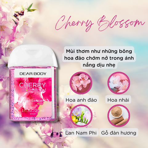  Gel Rửa Tay Khô Nước Hoa Cherry Blossom Hand Sanitizer  29ml 