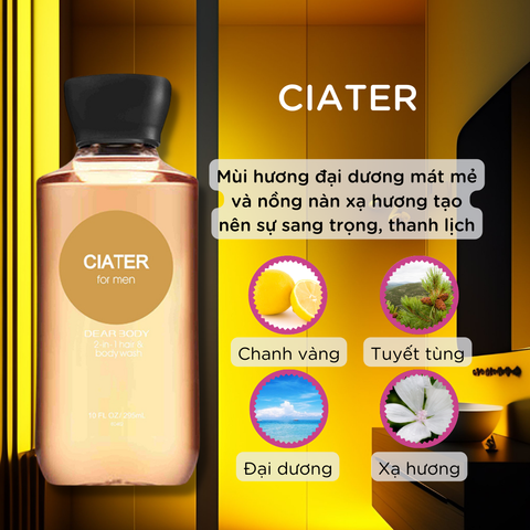  Dầu Tắm Gội Cho Nam Ciater For Men Shower Gel 295ml (Limited Edition) 