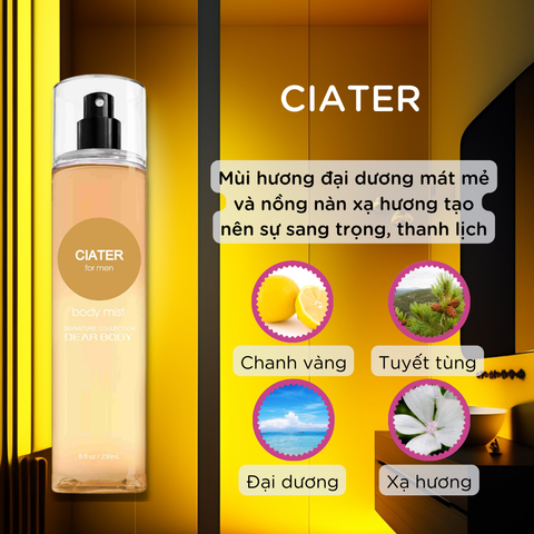  Xịt Thơm Toàn Thân Cho Nam Ciater For Men Fine Fragrane Body Mist 236ml (Limited Edition) 
