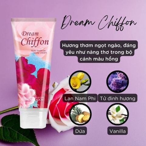  Kem Dưỡng Thể Nước Hoa Dream Chiffon Body Cream - Thơm Lâu Mềm Mịn Da 226g (Limited Edition) 