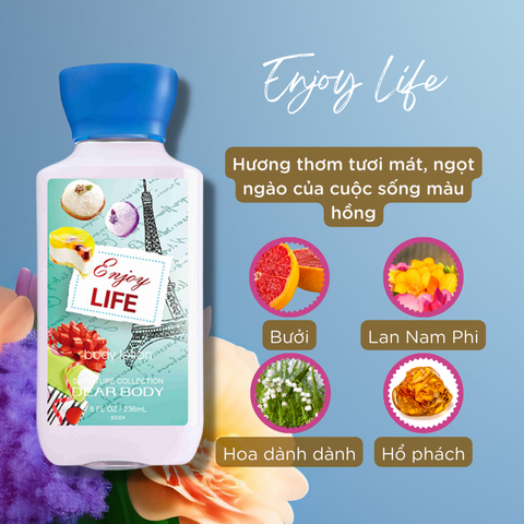  Sữa Dưỡng Thể Nước Hoa Enjoy Life Body Lotion - Thơm Lâu Mềm Mịn Da 236ml 